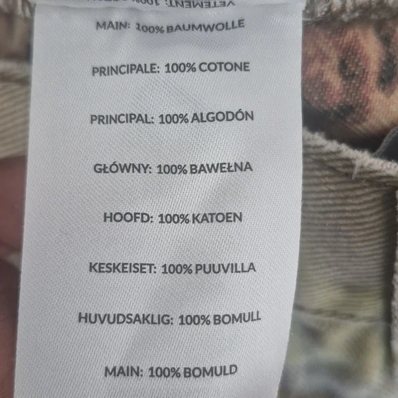 One Teaspoon Vanguard skirt 24 Olive camo-leopard High-low Distressed Denim Mini - Picture 9 of 9